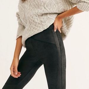 NWT FREE PEOPLE Midnight Vegan Suede Skinny Pants